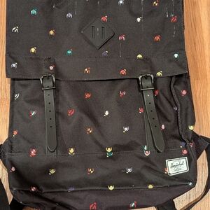 Herschel Supply Company Black Backpack, Galaga Print